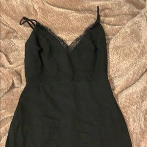 Black lulus dress with lace top